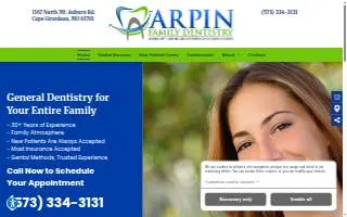 Arpin Family Dentistry website