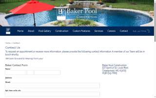 Baker Pool Construction