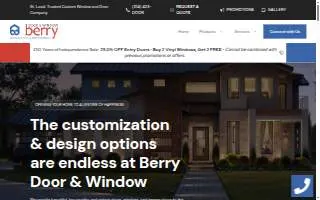 Berry Door & Window website