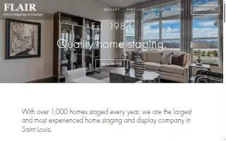 Flair Home Stagings & Displays of Chesterfield website