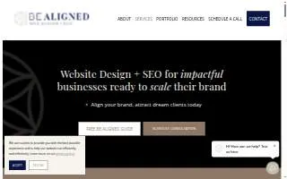 Be Aligned Web Design of Clayton website