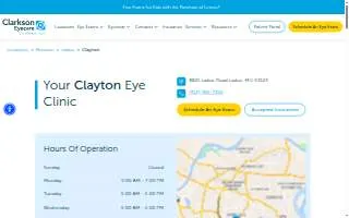 Clarkson Eyecare of Clayton website