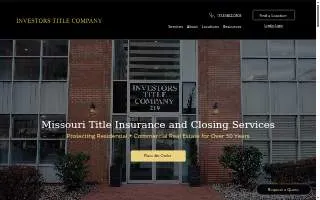 Investors Title Company of Clayton website