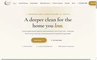 Columbia Carpet Cleaning website