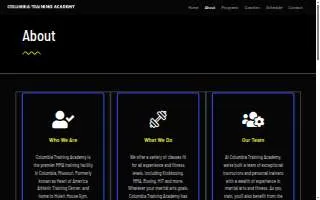 Columbia Training Academy website