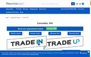 Creative Audio of Columbia website