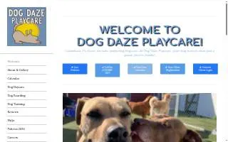Dog Daze Playcare website