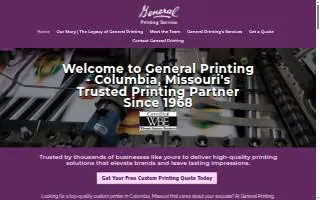 General Printing Services website