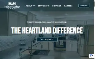 Heartland Homes Remodeling & Roofing website