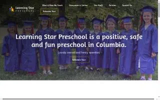 Learning Star Preschool of Columbia website