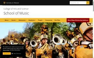 University of Missouri-Columbia: School of Music website