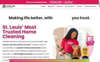 Better Life Home Cleaning of Concord website