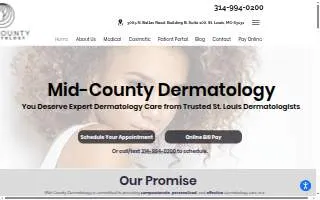 Mid-County Dermatology of Concord website
