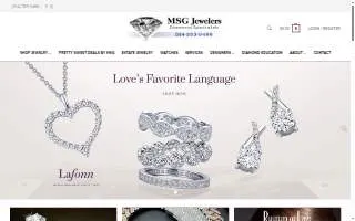 MSG Jewelers Inc website