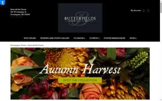 Butterfields Florist website