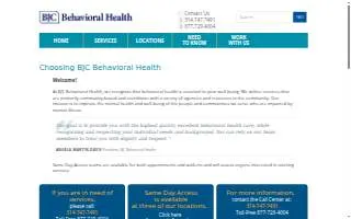BJC Behavioral Health–North County of Ferguson website