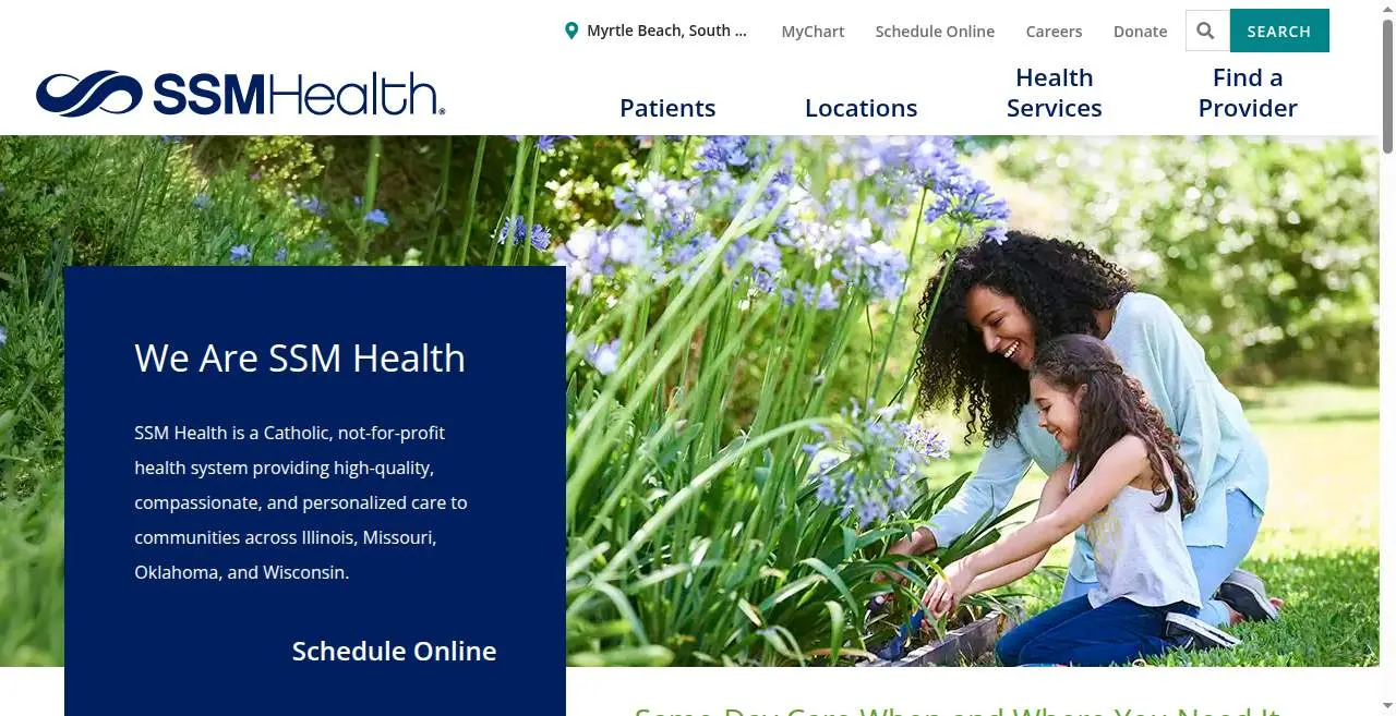 SSM Health Physical Therapy - Florissant website