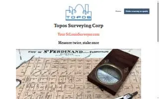 Topos Surveying Corp of Creve Coeur website