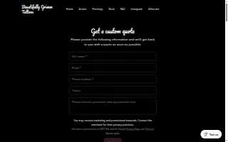 Beautifully Grimm Tattoos website
