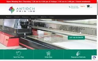 Antioch Printing website