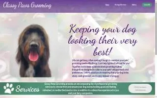 Classy Paws Grooming website