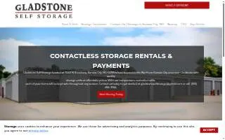 Gladstone Self Storage website