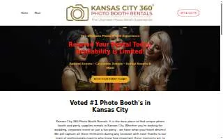 Kansas City 360 Photo Booth Rentals of Gladstone website