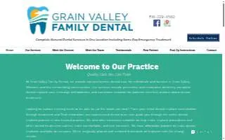 Grain Valley Family Dental website