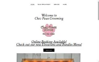 Chez Paws Grooming of Grandview website