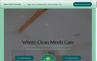 Shine Clean Company website