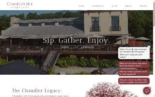 Chandler Hill Vineyards of Hazelwood website