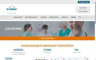 Esse Health Hazelwood Florissant Pediatrics website