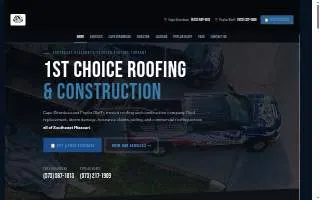 1st Choice Roofing & Construction website
