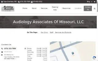 Audiology Associates of Missouri, LLC website