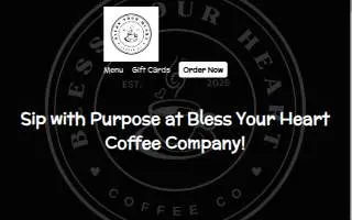 Bless Your Heart Coffee Co. website