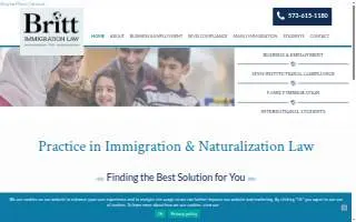 Britt Immigration Law LLC of Jackson website