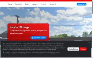 Rinehart Storage – Jackson website