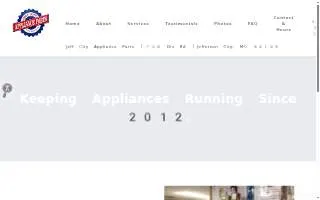 Jeff City Appliance Parts website