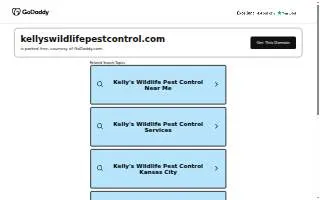 Kelly's Wildlife and Pest Control website