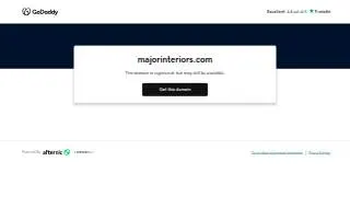 Major Interiors website