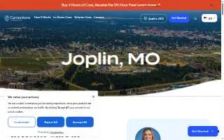 Cornerstone Caregiving of Joplin website