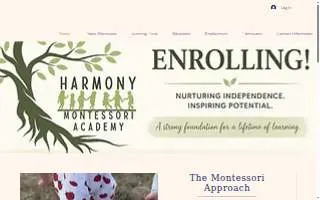 Harmony Montessori Academy website