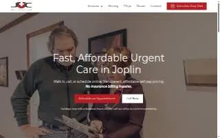 Joplin Urgent Care website