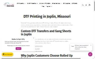 Rolled Up Printing website