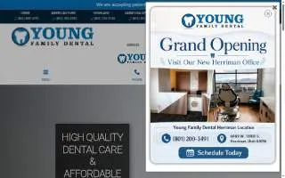 Young Family & Cosmetic Dentistry of Joplin website