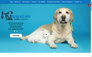 Claycomo Animal Hospital website