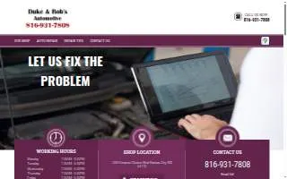 Duke & Bob's Automotive website