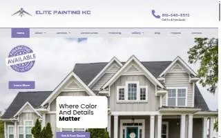Elite Painting KC website