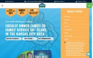 First Mate Heating & Cooling of Kansas City website