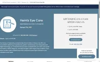 Heintz Eye Care website